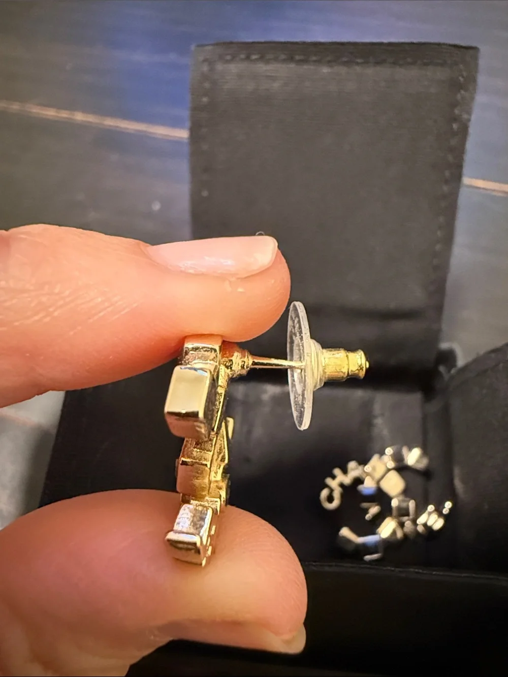 CHANEL gold tone
